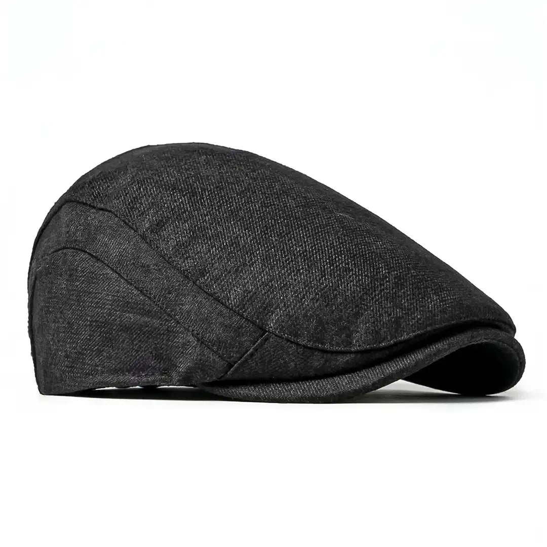 béret casquette unisexe coton polyester noir ajustable Bruno - La Maison du Béret