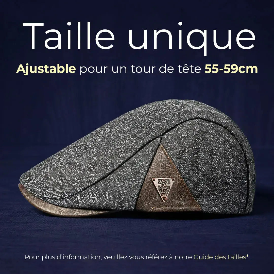 Béret casquette taille unique ajustable 55 59 cm