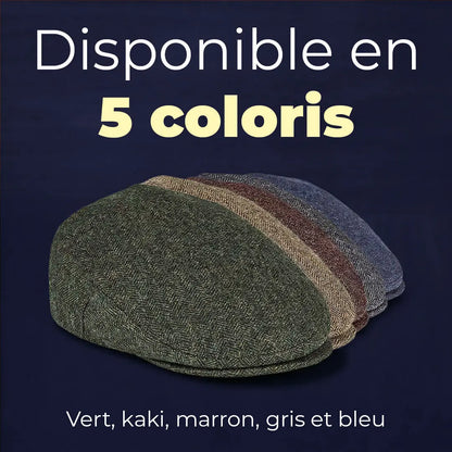Béret casquette disponible en vert kaki marron gris et bleu