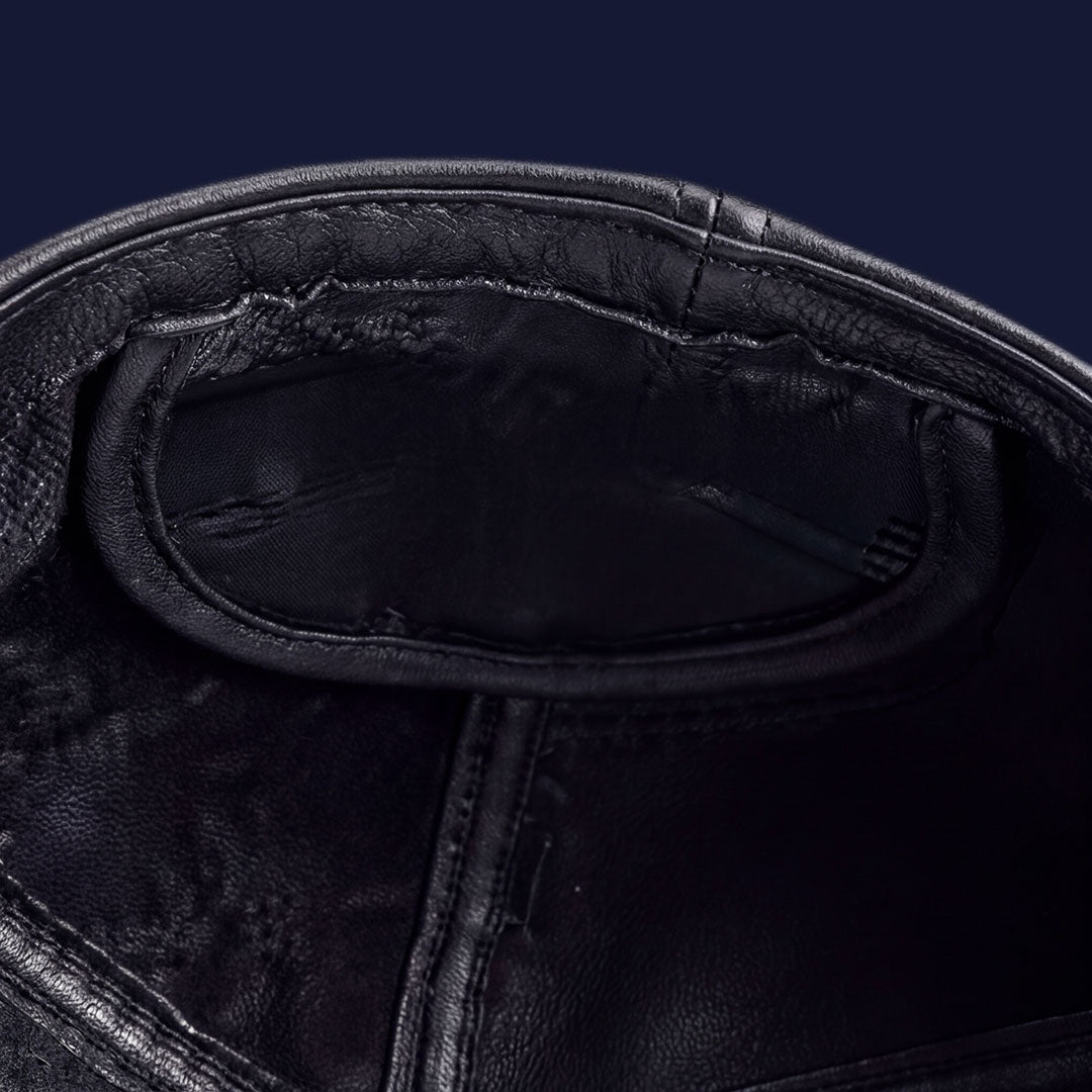 Intérieur du béret casquette avec doublure