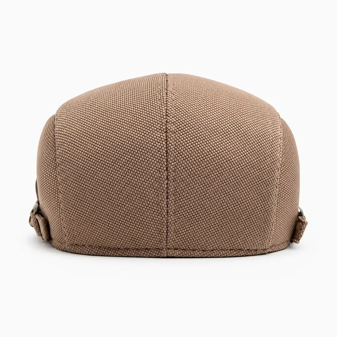 Béret casquette Rodolphe en polyester beige, vue de dos