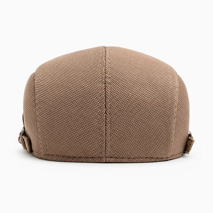 Béret casquette Rodolphe en polyester beige, vue de dos