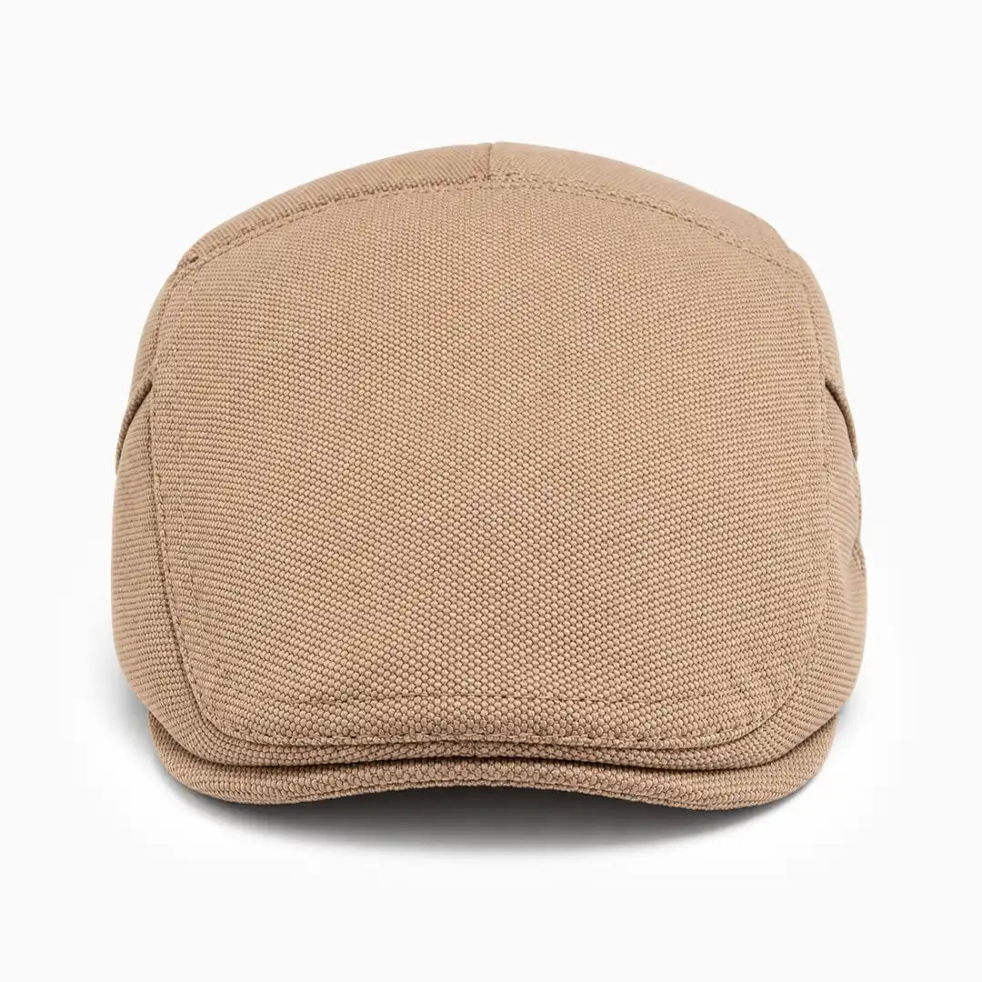 Béret casquette Rodolphe en polyester beige, vue de face