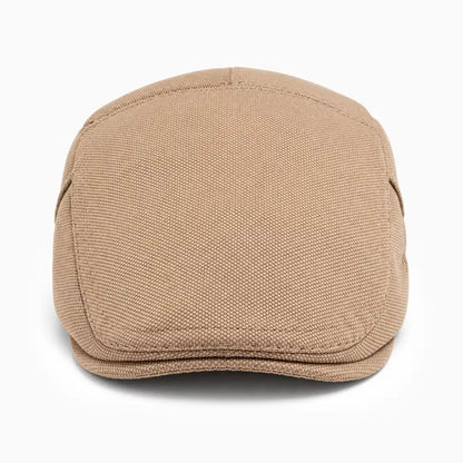 Béret casquette Rodolphe en polyester beige, vue de face