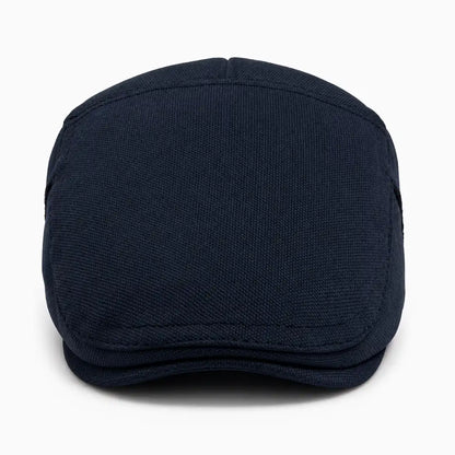 Béret casquette Rodolphe en polyester bleu marine, vue de face