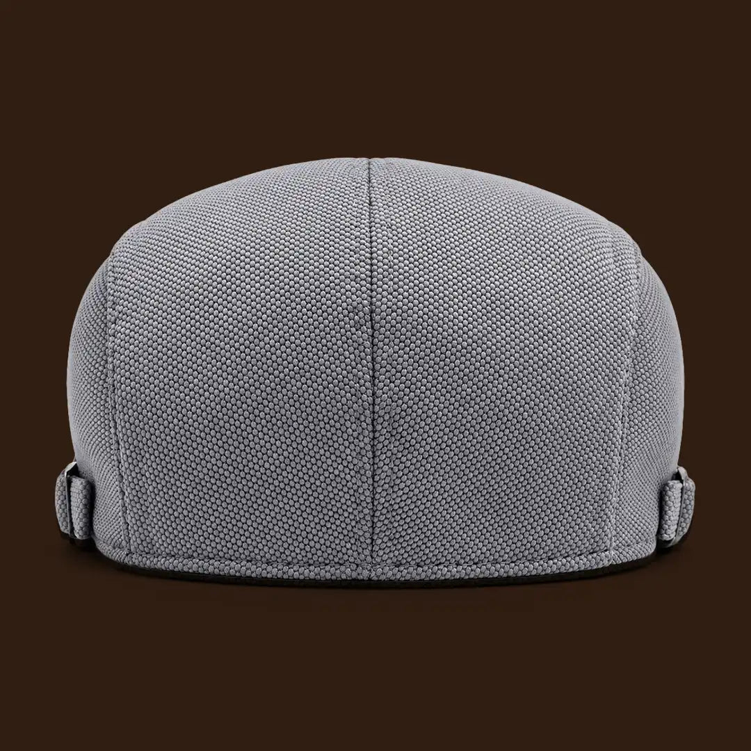 Béret casquette Rodolphe en polyester gris, vue de dos
