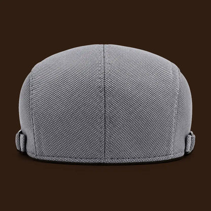 Béret casquette Rodolphe en polyester gris, vue de dos