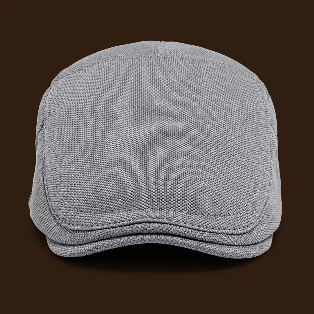 Béret casquette Rodolphe en polyester gris, vue de face