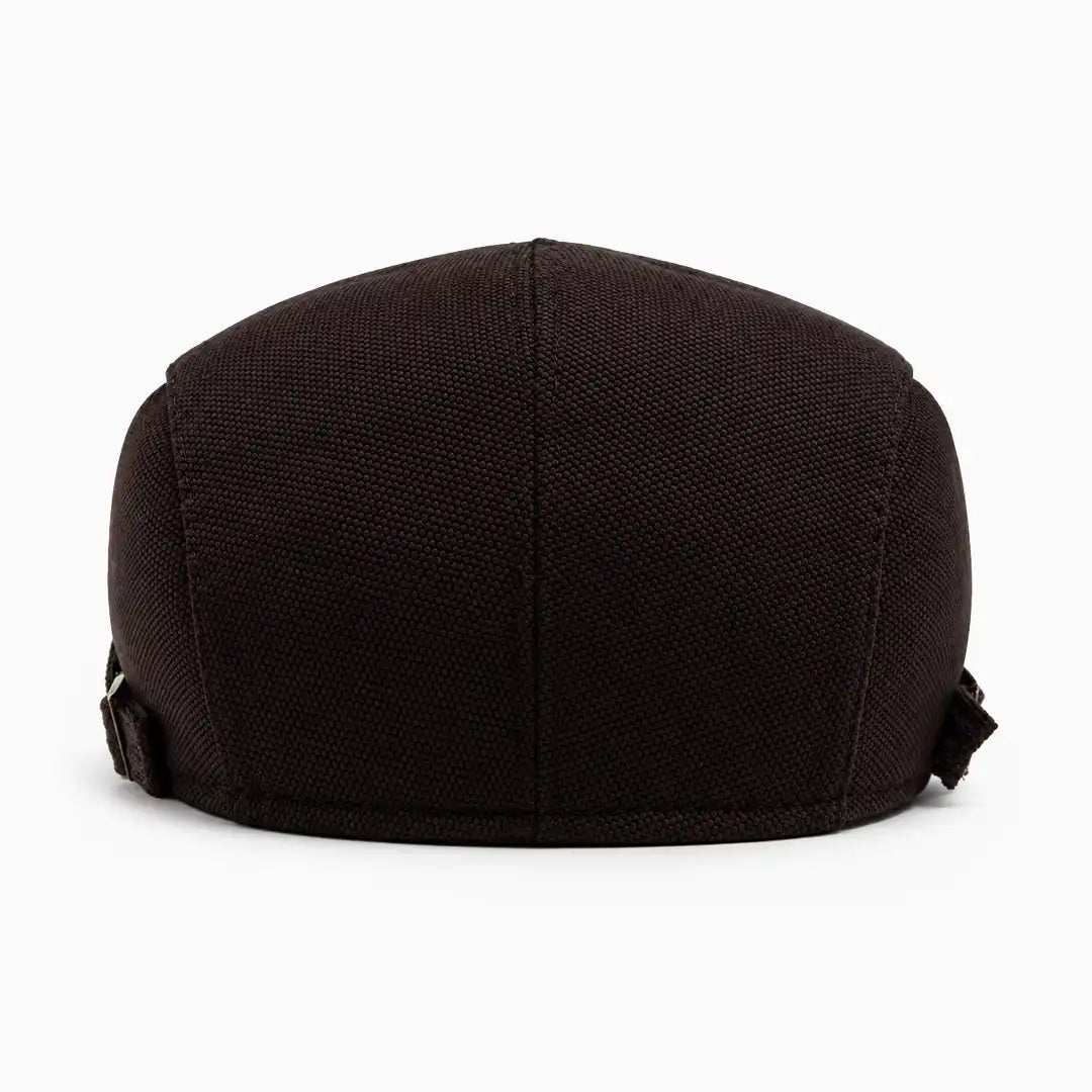 Béret casquette Rodolphe en polyester marron, vue de dos