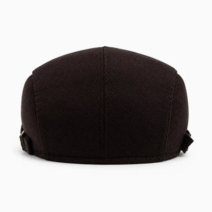 Béret casquette Rodolphe en polyester marron, vue de dos