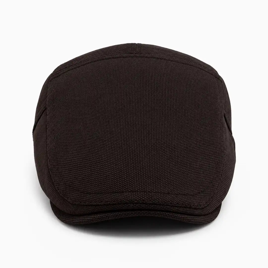 Béret casquette Rodolphe en polyester marron, vue de face