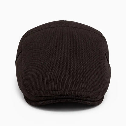 Béret casquette Rodolphe en polyester marron, vue de face