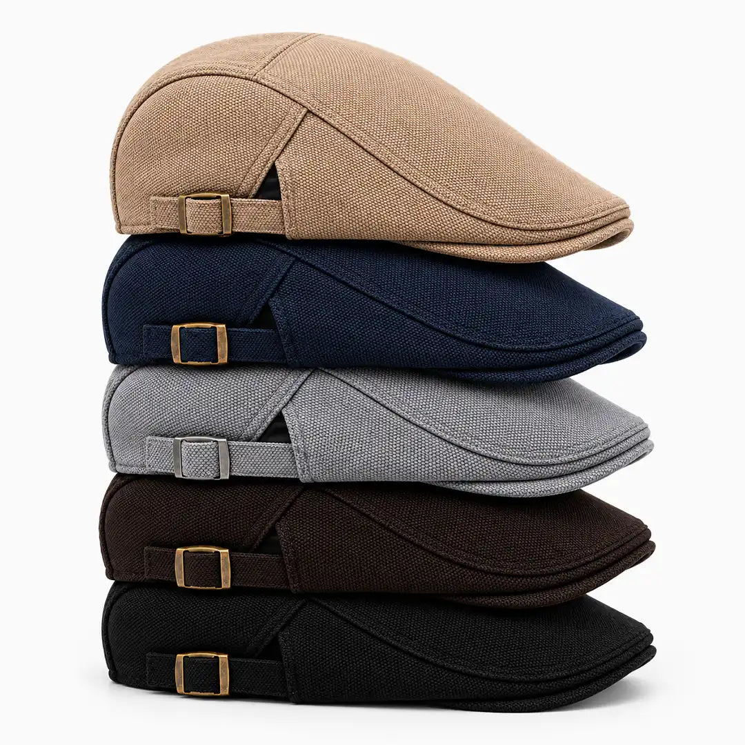 Béret casquette Rodolphe en polyester, les cinq couleurs disponibles
