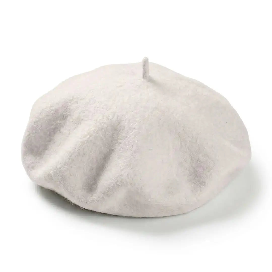 béret basque femme en laine blanc Cynthia - La Maison du Béret