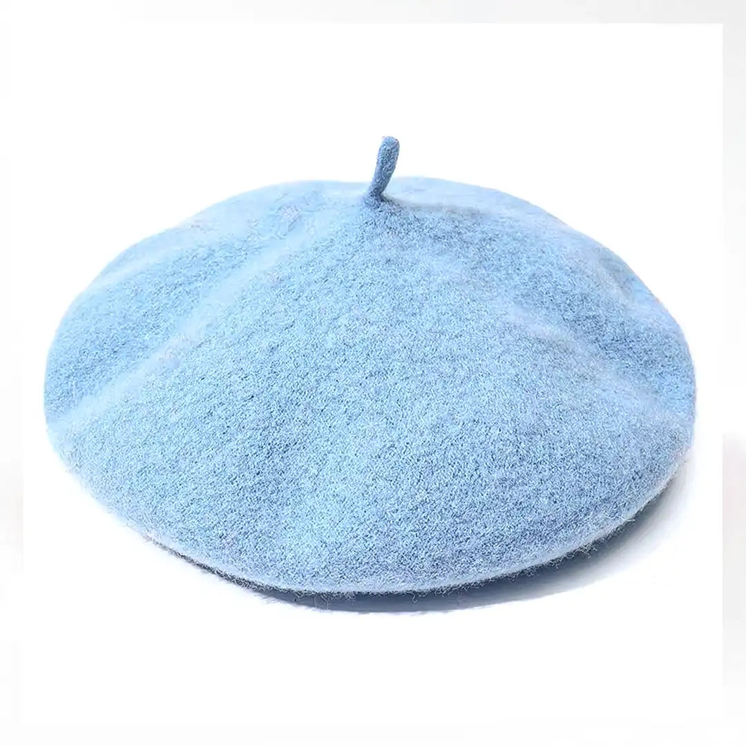 béret basque femme en laine bleu ciel Cynthia - La Maison du Béret