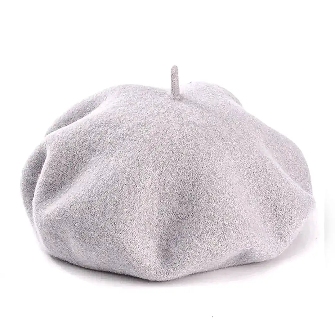 béret basque femme en laine gris clair Cynthia - La Maison du Béret