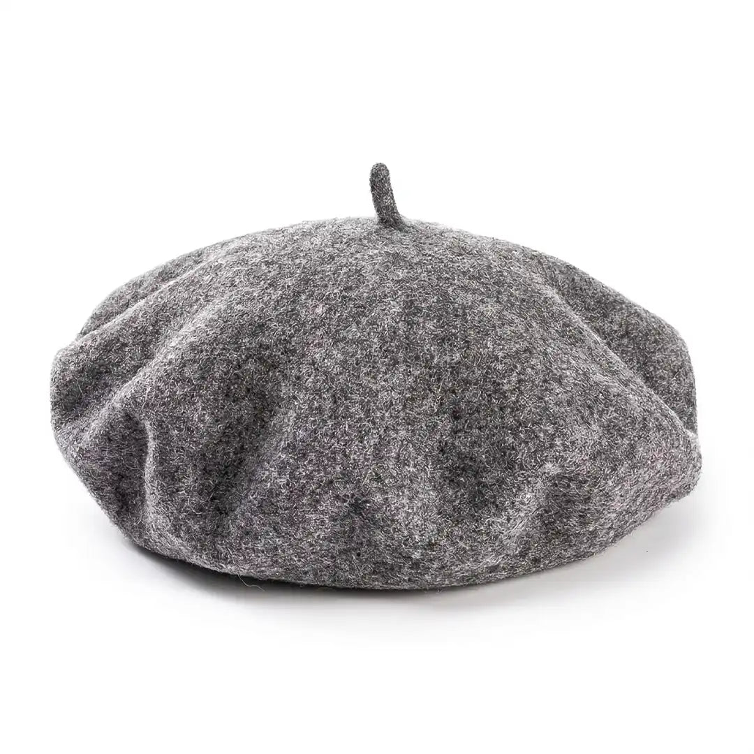 béret basque femme en laine gris fonce Cynthia - La Maison du Béret