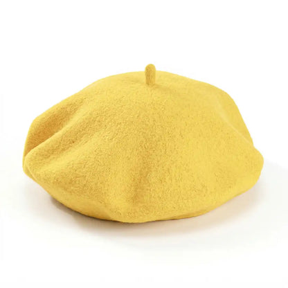 béret basque femme en laine jaune Cynthia - La Maison du Béret