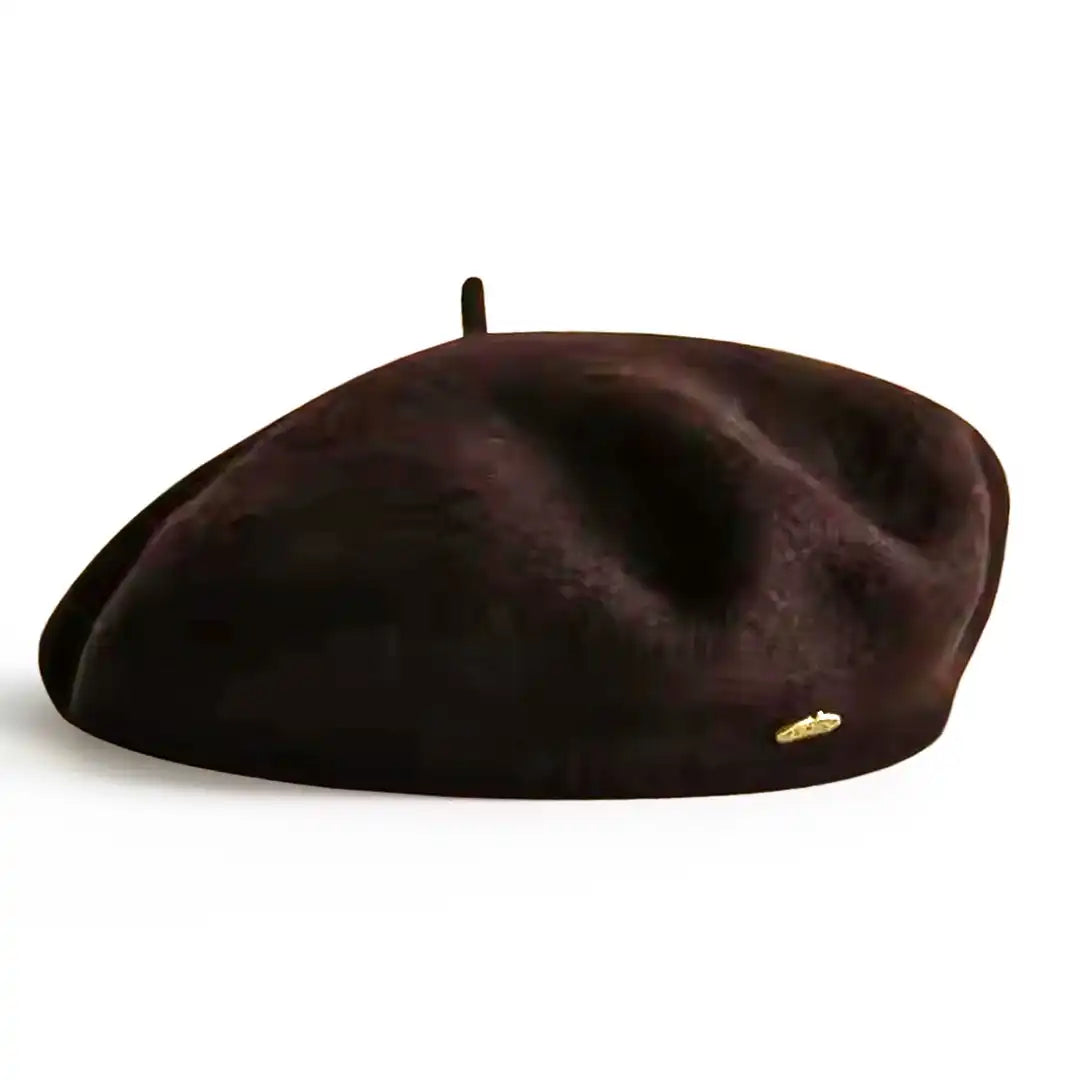 béret basque femme en laine mélangée marron chocolat - La Maison du Béret