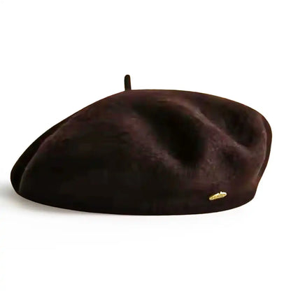 béret basque femme en laine mélangée marron chocolat - La Maison du Béret