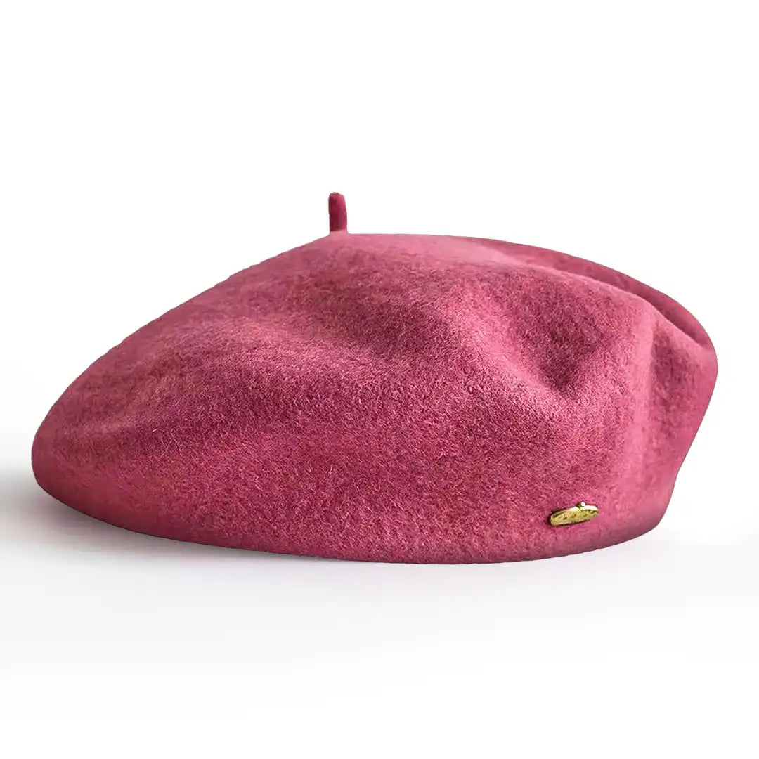 béret basque femme en laine mélangée framboise - La Maison du Béret