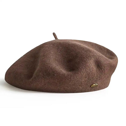béret basque femme en laine mélangée marron chataigne - La Maison du Béret