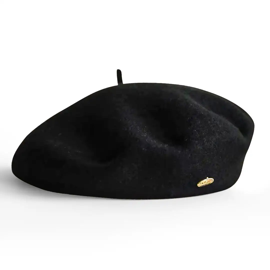 béret basque femme en laine mélangée noir - La Maison du Béret
