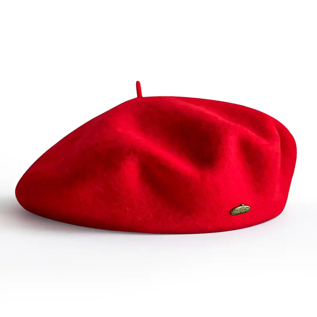 béret basque femme en laine mélangée rouge - La Maison du Béret