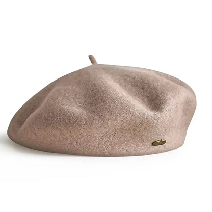 béret basque femme en laine mélangée marron taupe - La Maison du Béret