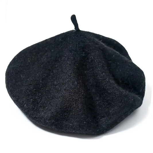 béret basque femme en laine noir Cynthia - La Maison du Béret