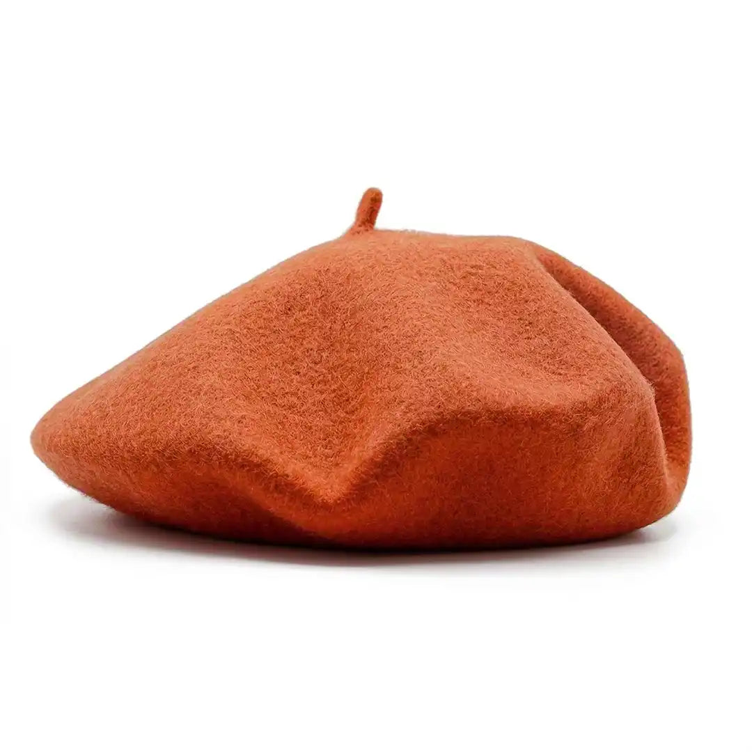 béret basque femme en laine orange Cynthia - La Maison du Béret