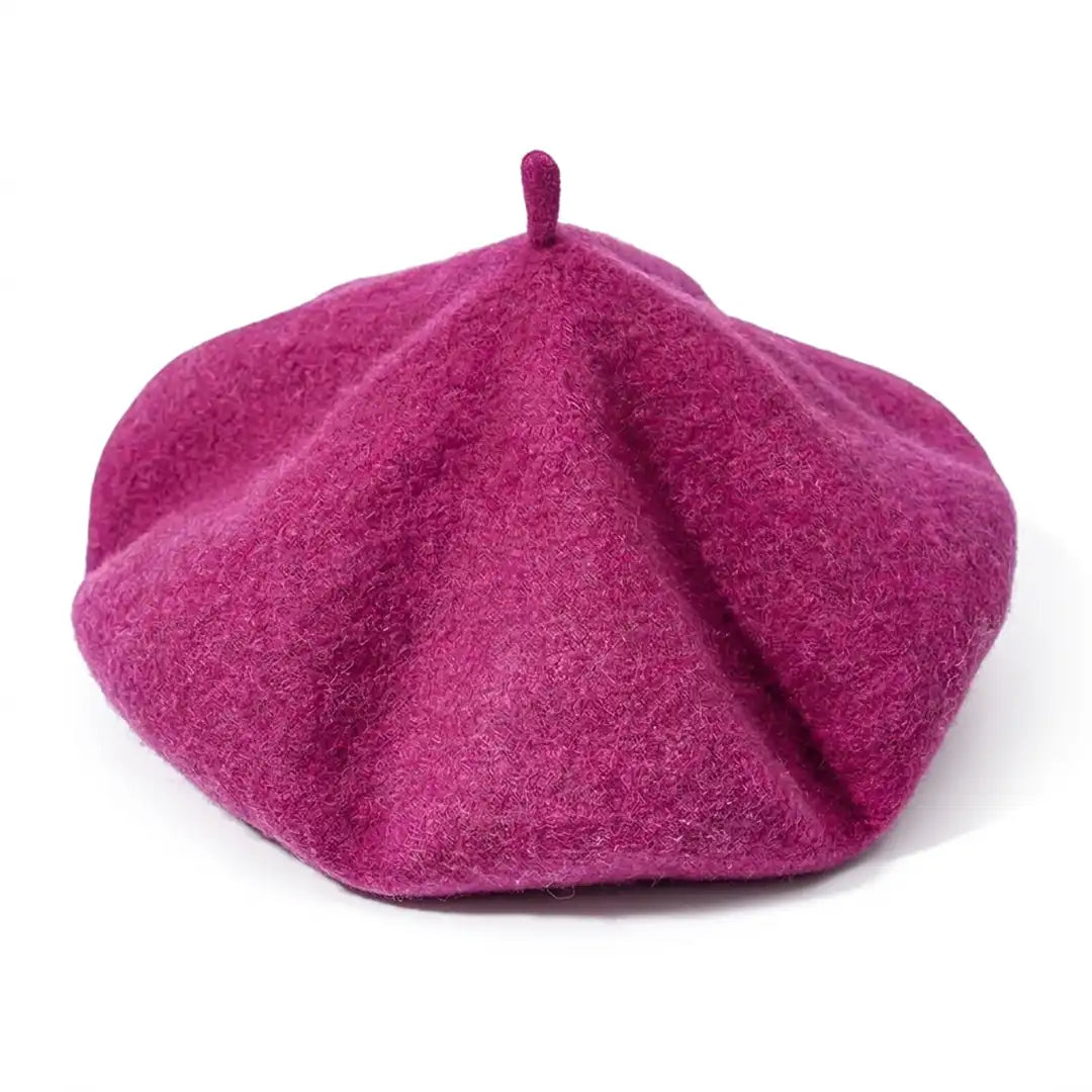 béret basque femme en laine rose fushia Cynthia - La Maison du Béret