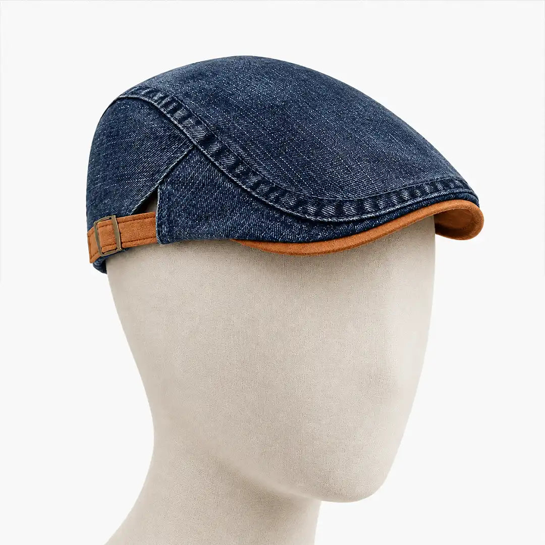 Béret casquette unisexe 100% coton en jean réglable | Richard