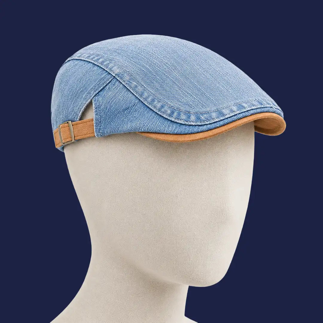 Béret casquette unisexe 100% coton en jean réglable | Richard
