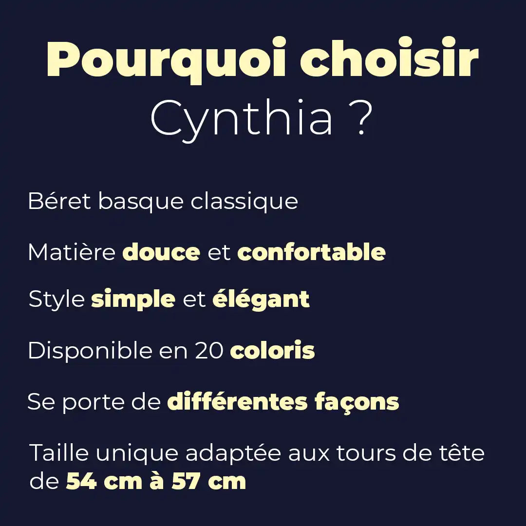 pourquoi choisir béret basque femme en laine Cynthia - La Maison du Béret