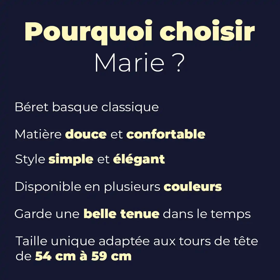 pourquoi choisir béret basque femme en laine mélangée Marie - La Maison du Béret