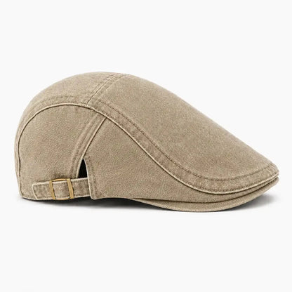 Béret casquette Anthony Beige sable - vue de côté