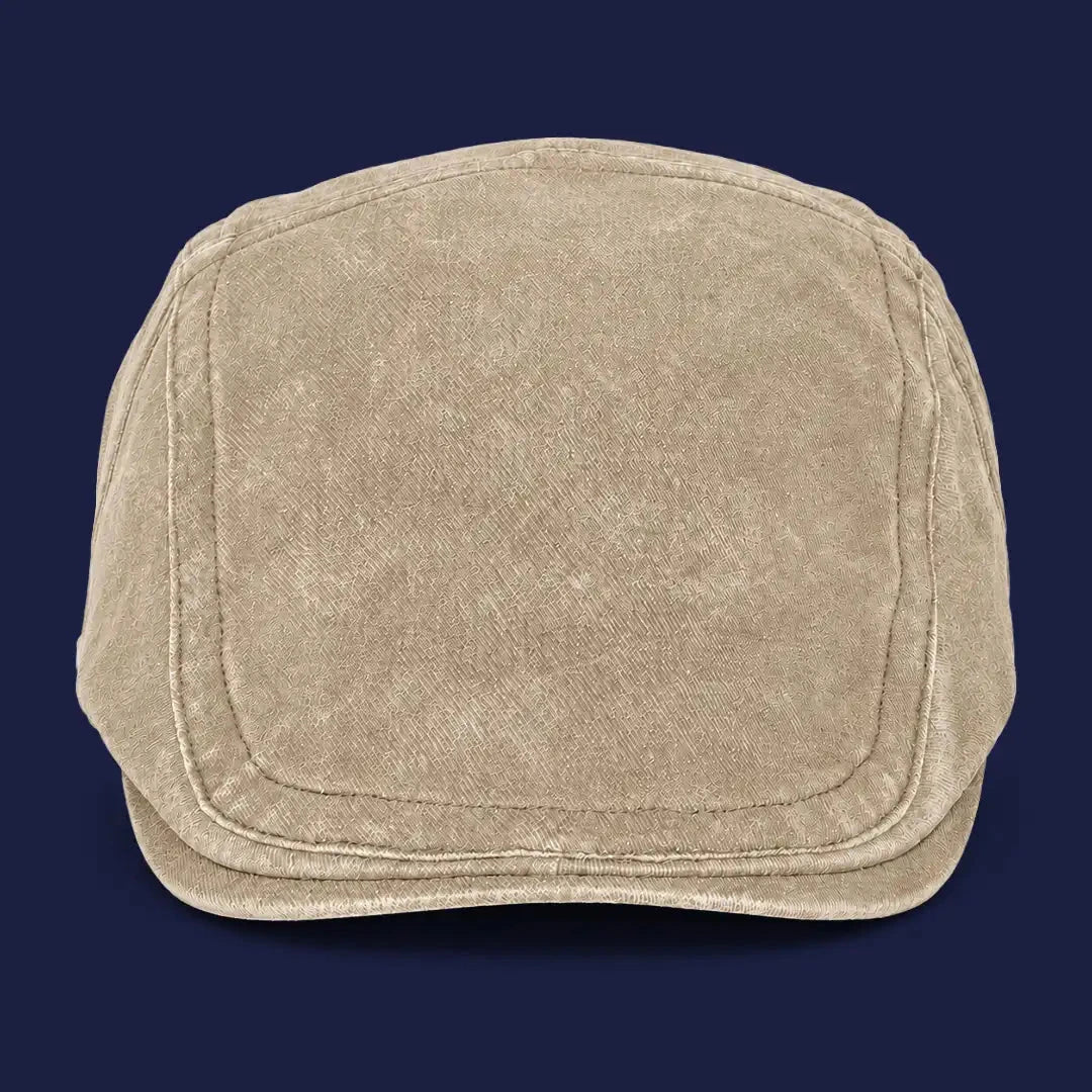 Béret casquette Anthony Beige sable - vue de face