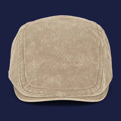 Béret casquette Anthony Beige sable - vue de face