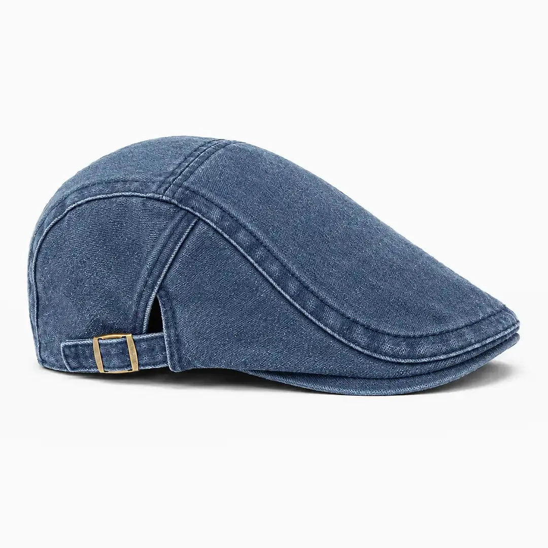 Béret casquette Anthony Bleu jean - vue de côté