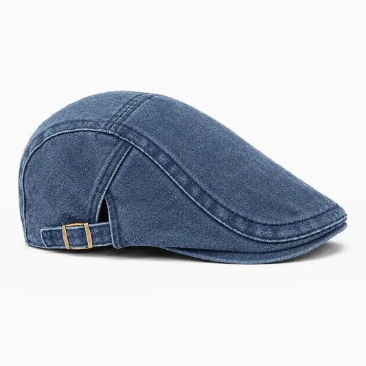 Béret casquette Anthony Bleu jean - vue de côté