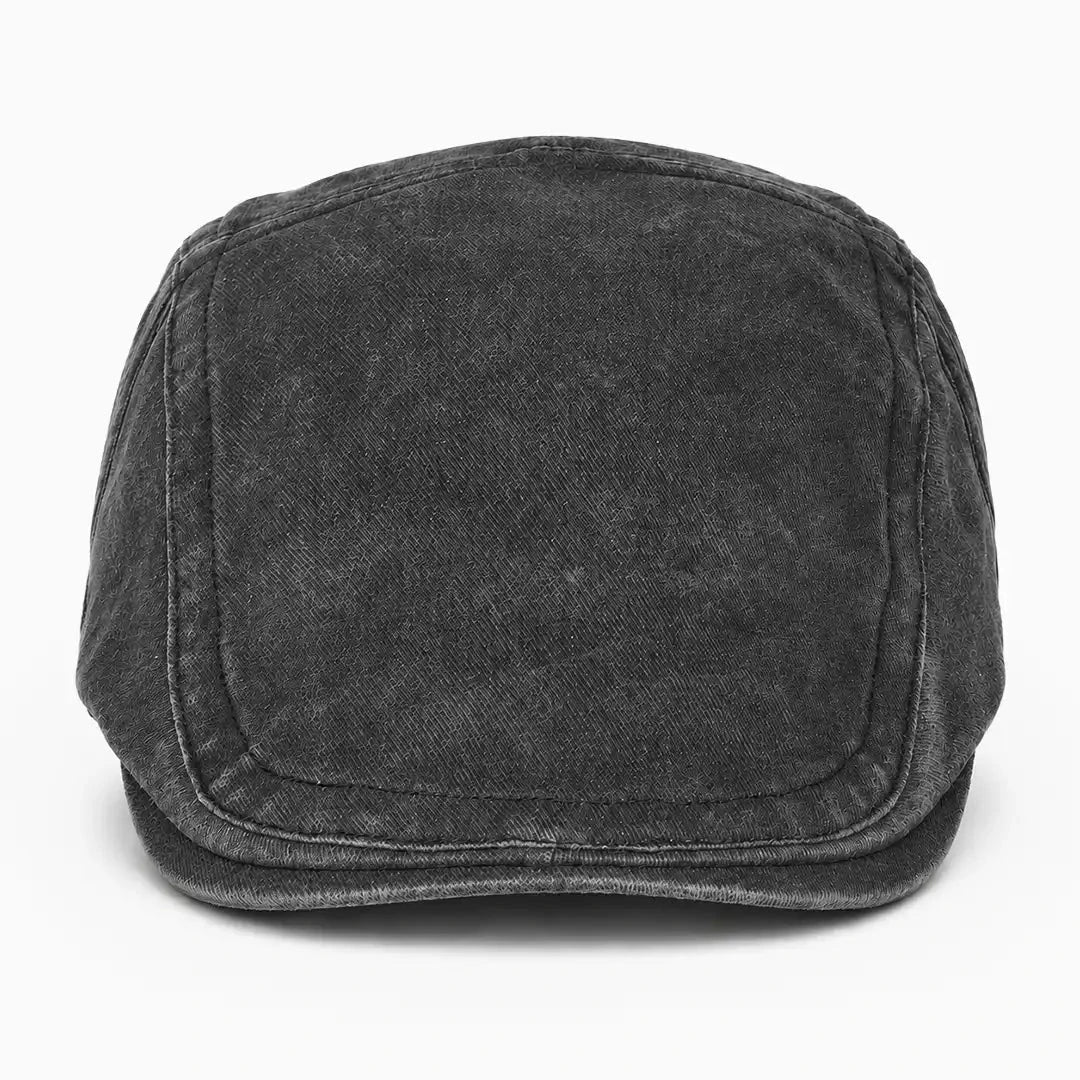 Béret casquette Anthony Noir - vue de face