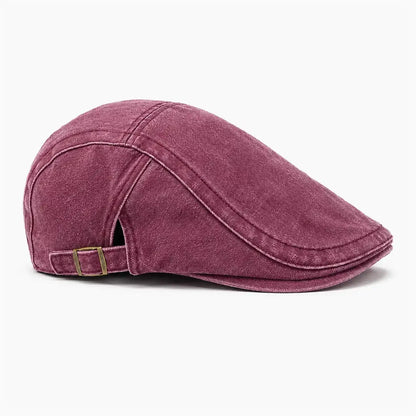 Béret casquette Anthony Rouge rosé - vue de côté
