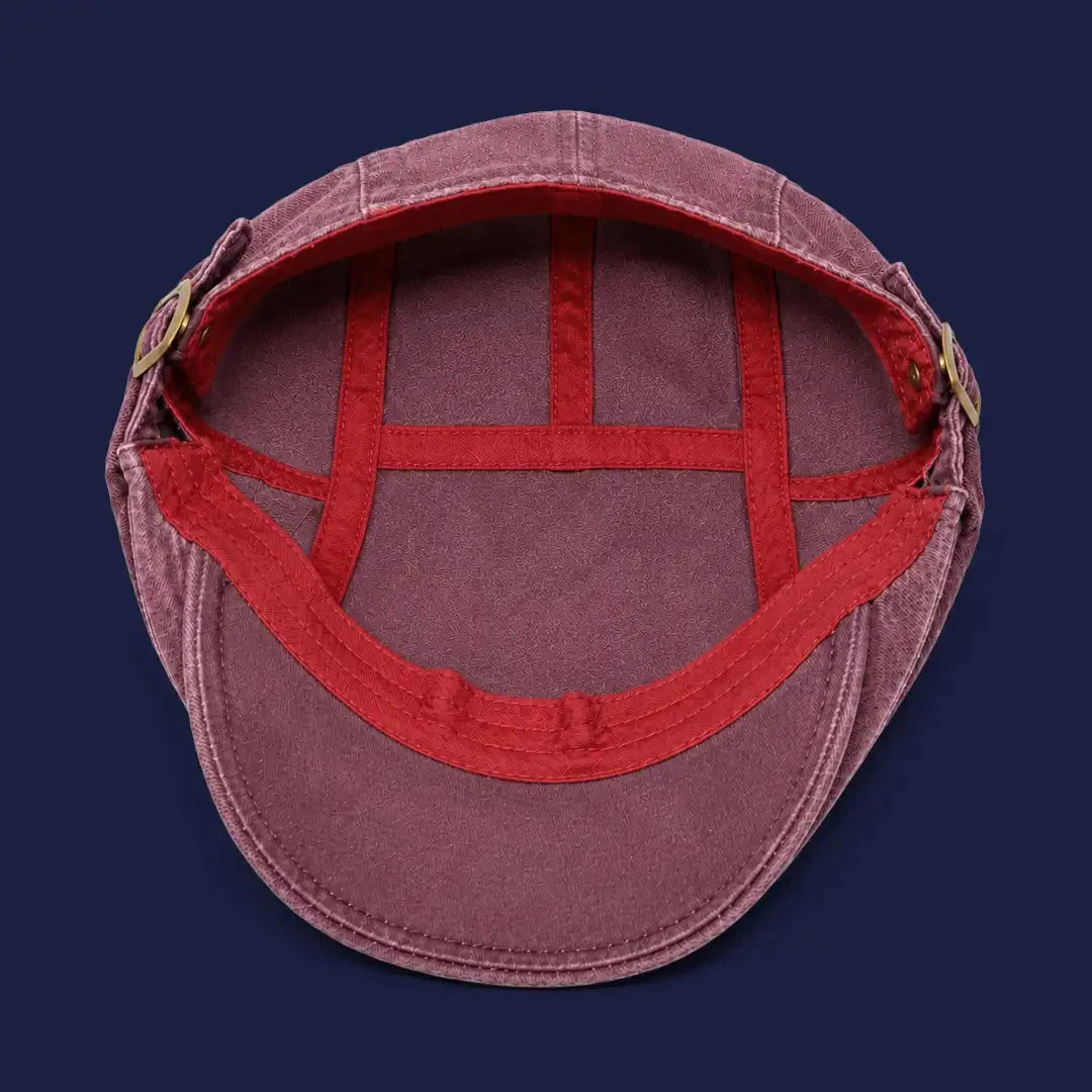 Béret casquette Anthony Rouge rosé - intérieur