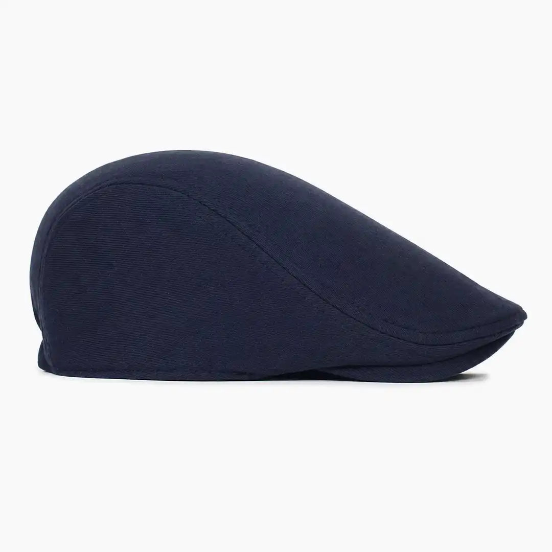 Béret casquette Christophe en coton bleu marine, vue de côté