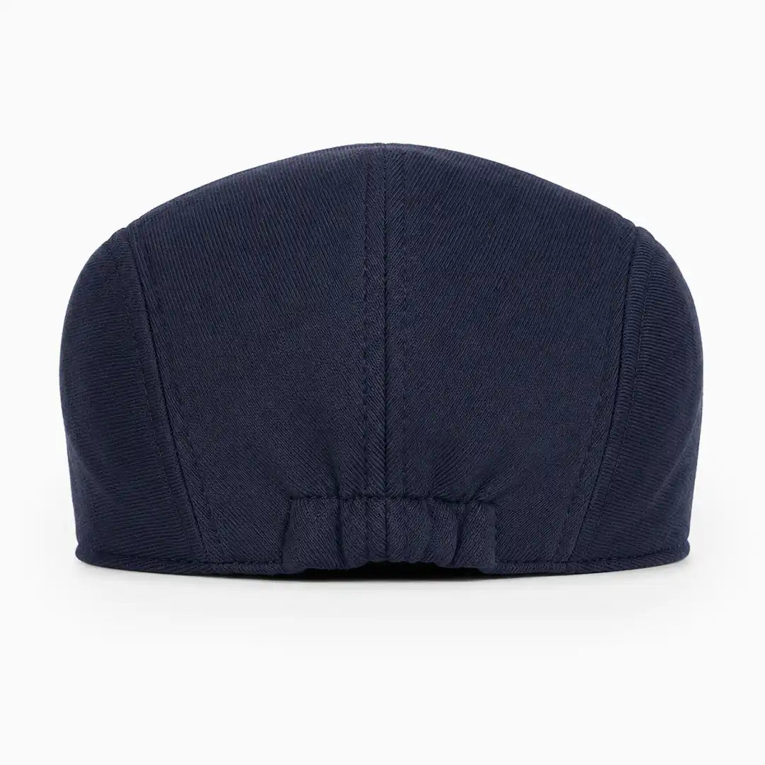 Béret casquette Christophe en coton bleu marine, vue de dos