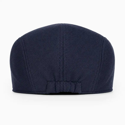 Béret casquette Christophe en coton bleu marine, vue de dos