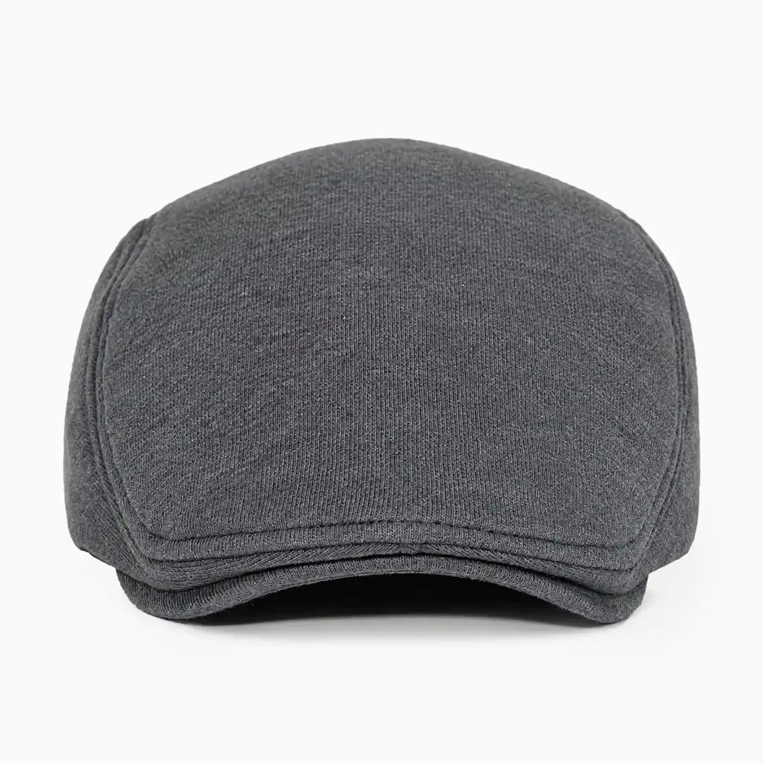 Béret casquette Christophe en coton gris foncé, vue de face