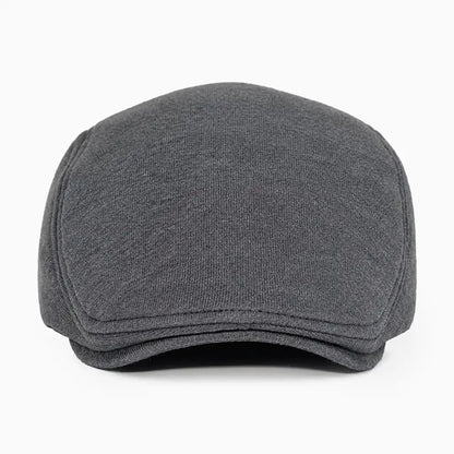 Béret casquette Christophe en coton gris foncé, vue de face