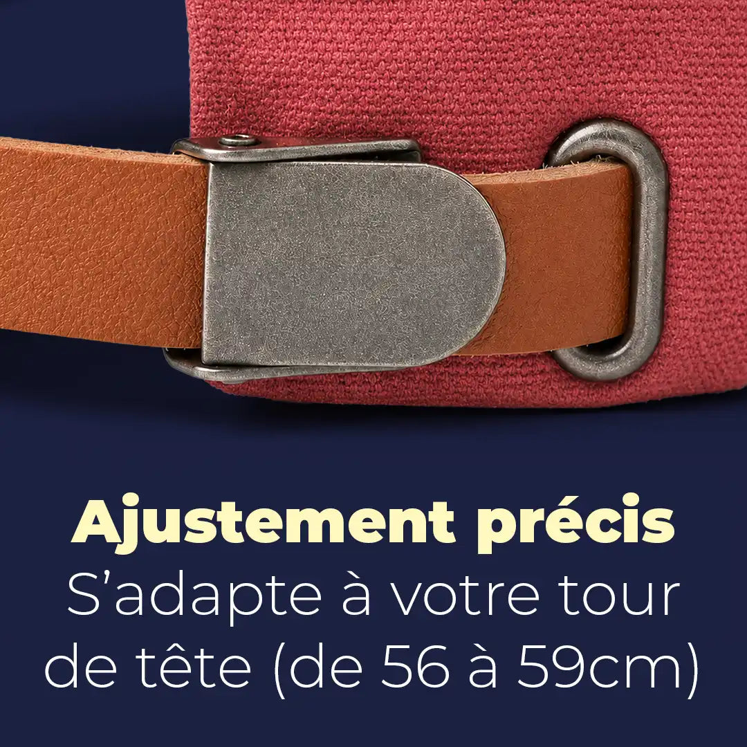 Béret casquette Enzo rouge bordeaux, bande d'ajustement réglable